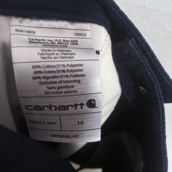 Carhartt Women's Original Fit Smithville Short Dark Indigo Work Outdoor Size 10 - Picture 8 of 9